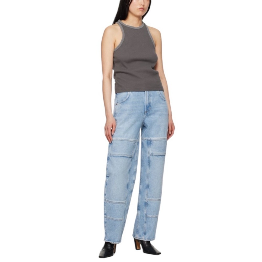 AGOLDE “Tanis” Wide Leg Utility Jean “conflict” blue NEW NWT 26 - Picture 2 of 10